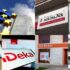 collage di insegne di banche europee