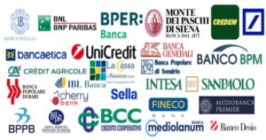 I loghi delle principali banche italiane