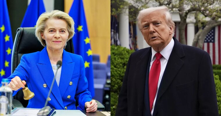 Ursula von der Leyen e Donald Trump, gli attori principali dell'accordo sui dazi tra UE e USA.